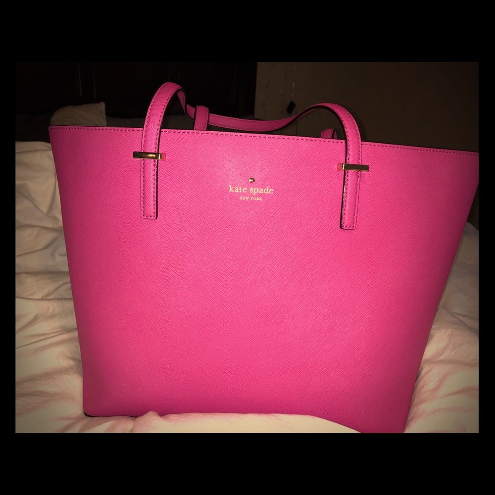 Hot pink Kate Spade tote